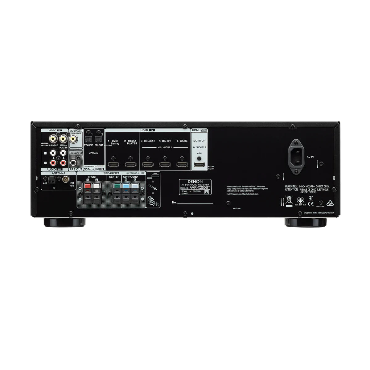 Denon AVR-X250BT - 5.1 Channel AV Receiver