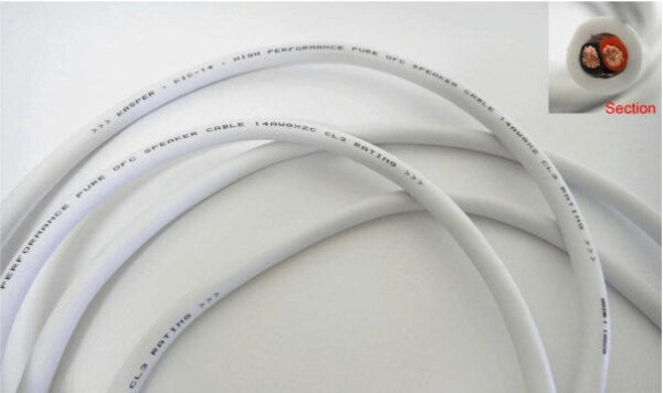 Kasper KIC-16/150M Matt White Speaker Cable - Image 3