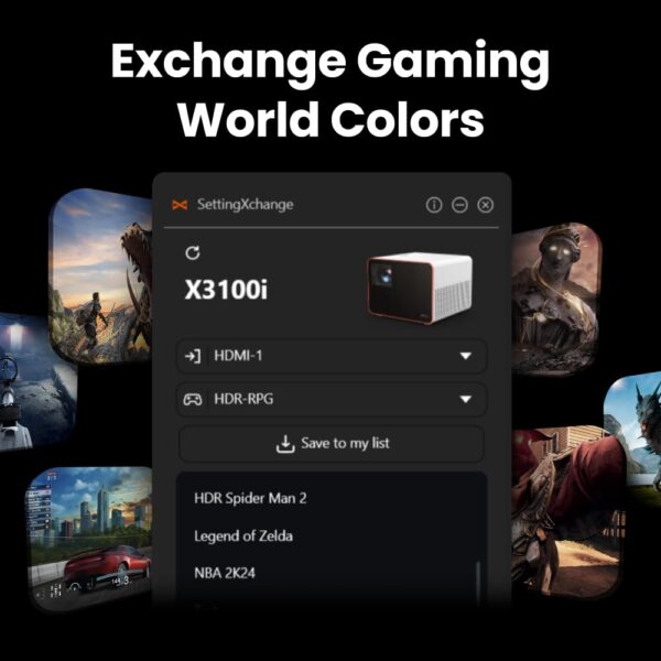 BenQ X3100I - 3300 Lumens Home Cinema Gaming 4K HDR 4LED DLP Projector - Image 4