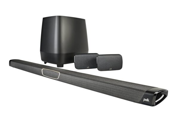 Polk Audio MagniFi MAX SR 400W, 5.1 Soundbar System, Works with Google Assistant, 4K HDMI (Black)