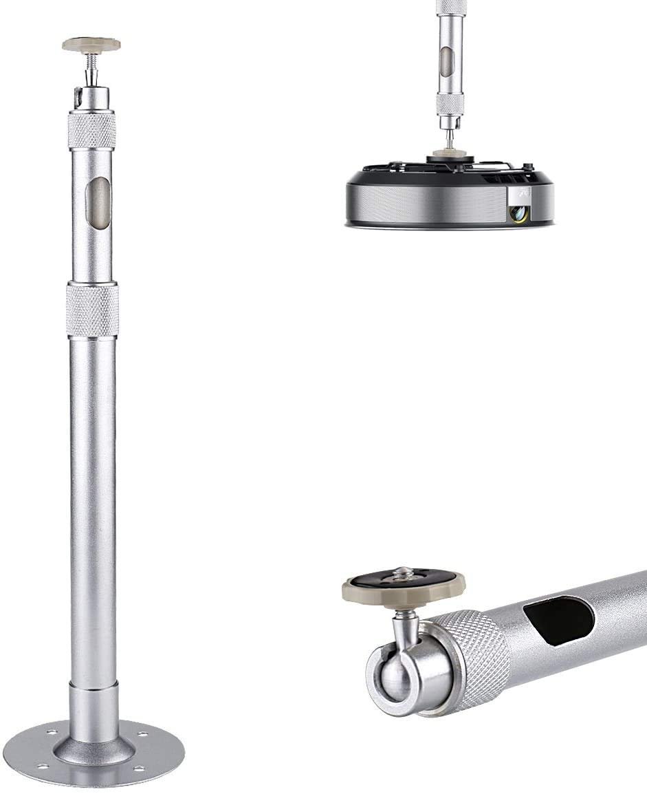 Adjustable Projector Ceiling Mount Stand – Silver Metal Mounting Bracket - Image 3